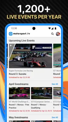 Motorsport.tv android App screenshot 2